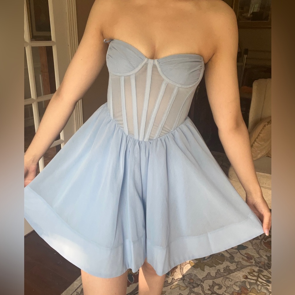 Bardot Hart Corset Mini Dress NWT